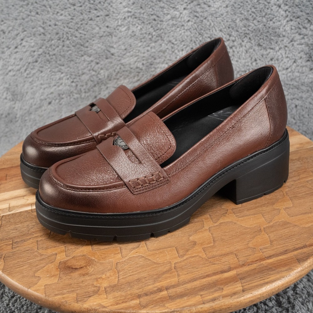 Naturalizer Women's Size 7.5 Wild Lumos Platform Brown Penny Loafer - Picture 3 of 7
